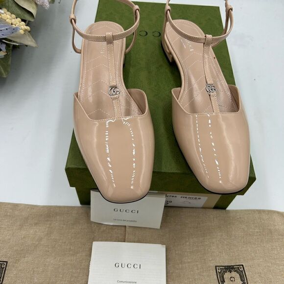 Women’s Gucci, T-strap, patent leather GG ballet flats size 39 made in Italy - Picture 8 of 8